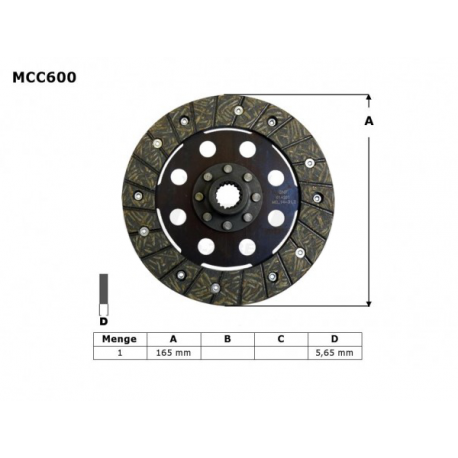 TRW Lucas, spojková lamela, BMW R45 81-86, R 65 85-93, R 80 / 100 80-96, (EBS6601)