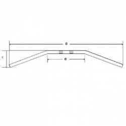 TRW Lucas, řidítka ocelová 22mm DRAGBAR MEDIUM, černá barva