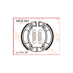 TRW Lucas, brzdové čelisti Yamaha DT 50, DT 100, MX 100 (110X25mm) (Y504)