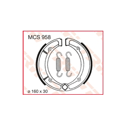 TRW Lucas, brzdové čelisti Yamaha YFM 350 / 400 / 600, zadní (160X30mm) (Y516)