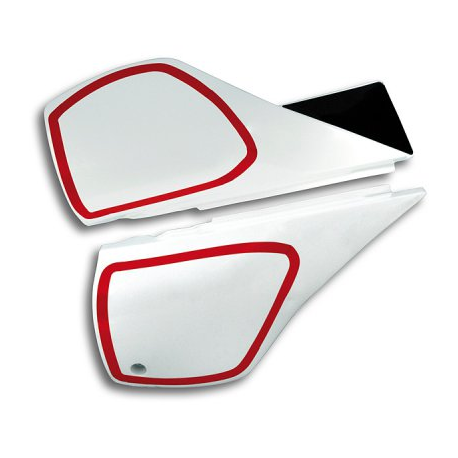 UFO, podsedlové tabulky, Yamaha TT 600 '84-'92 bílá barva (KPL)
