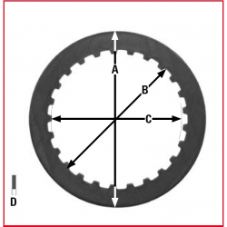 TRW Lucas, spojkové plechy, Kawasaki KX 125 96-08, KFX 250 87-04, KLR 250 80-84,