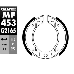 Galfer, brzdové čelisti Yamaha