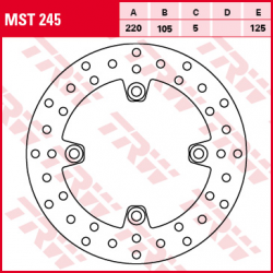 TRW Lucas, přední/zadní brzdový kotouč, Honda CBR 125 04-17, CRF 250 13-, CB 600 HORNET 98-06, CBR 600 F / RR 91-16, XR 650 L 93