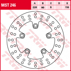 TRW Lucas, zadní brzdový kotouč, Suzuki GSXR 600 / 750 96-18, SV 650 03-10, GSXR 1000 01-16, SV 1000 03-08, TL 1000 97-01