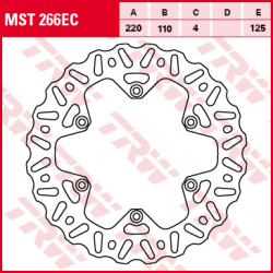 TRW Lucas, zadní brzdový kotouč, KTM EXC / SX / XC 250 03-17, EXC / SX / XC 350 10-, SMR / SX / XC 450 03-, EXC / SMR / SX 525 0