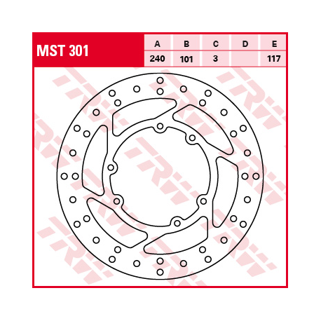 TRW Lucas, přední brzdový kotouč, Honda CR 125 / 250 95-07, CRF 250 / 450 R / X 04-17