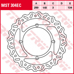 TRW Lucas, přední brzdový kotouč, Suzuki RMZ 250 07-09, RMZ 450 05-,