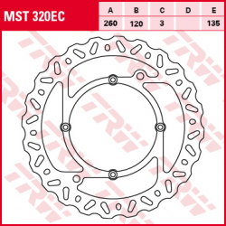 TRW Lucas, přední brzdový kotouč, Husqvarna WR / CR / TE / TC 125 - 610 98-13
