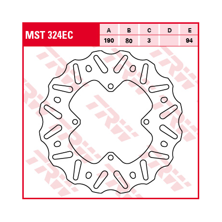 TRW Lucas, zadní brzdový kotouč, Honda CR 80 92-02, CR 85 03-08, CRF 150 07-19