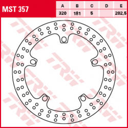 TRW Lucas, přední brzdový kotouč, BMW F 800 GT 13-, S 1000 / R / RR / XR 09-, R 1100 S 99-05, R 1150 R / RS / RT 00-06, K 1200 L
