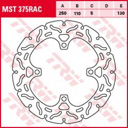 TRW Lucas, zadní brzdový kotouč, Kawasaki Z 750 11-14, Z 800 / E VERSION 13-16, Z 1000 / SX 07-17