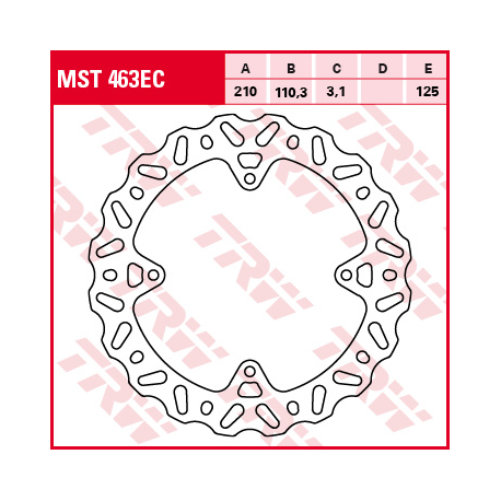 TRW Lucas, zadní brzdový kotouč, KTM SX 85 11-, FREERIDE 250 14-, FREERIDE 350 12-17