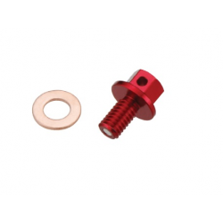 Accel, kontrolní šroub hladiny oleje v převodovce Honda CRF 250R/X '02-18, 450R '02-16, 450X '05-18 (s magnetem), zlatá barva