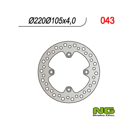 NG, zadní brzdový kotouč, Honda XL 125V VARADERO '01-'13, XR 400/600,CBR 125 R '03-'17,Suzuki LTZ 400 '03-'15,LTA400,LT-F 400