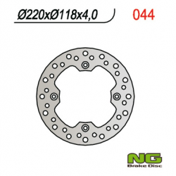 NG, zadní brzdový kotouč, Suzuki DR 350 '90-'99, TS 125 '89-'94 (220X118X4) (4x10,5mm)