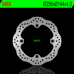 NG, přední brzdový kotouč, Honda NX DOMINATOR 88-03, XL 600V TRANSALP 97-01, XR 650L 93-12 (256X144X4,0mm) (4X10,5mm) WAVE