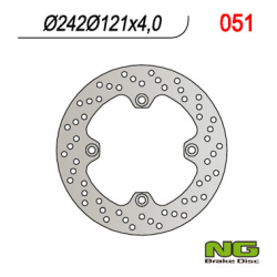 NG, přední brzdový kotouč, Suzuki DR 600 '85-'89 (242X121X4) (4X10,5mm)