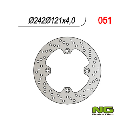 NG, přední brzdový kotouč, Suzuki DR 600 '85-'89 (242X121X4) (4X10,5mm)