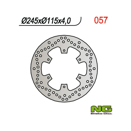 NG, přední/zadní brzdový kotouč, Yamaha XTZ 750 SUPER TENERE '89-'91, přední XTZ 750 SUPER TENERE '92-'97 (245X115X4)(6X6,5mm)
