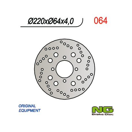NG, zadní brzdový kotouč, Suzuki AN 125/150 BURGMAN '02-'05 (220X64X4) (4X10,5mm)