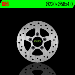 NG, přední brzdový kotouč Kymco 50/125/150/250 (220X58X4) (5X10,5mm)
