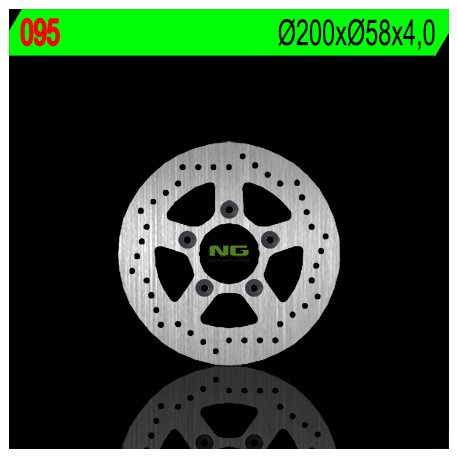 NG, zadní brzdový kotouč, KYMCO 125/150/200 (200X58X4) (5X10,5mm)