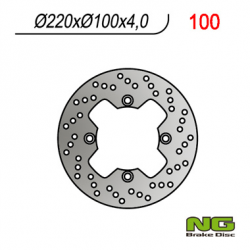 NG, zadní brzdový kotouč, Kawasaki ZX 6R '98-'07, ZX10R, ER6F/N, KLE 650VERSYS 07-14 (220X100X4,0mm) (4X10,5mm)
