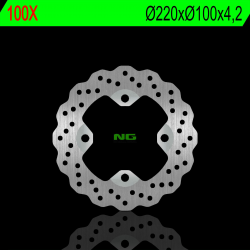 NG, zadní brzdový kotouč, Kawasaki ER 6F/N 06-17, ZX 6R 02-17, KLE 650 07-14, Z 750 03-06, ZX 9R 98-03, ZX 10R 104-10 (220X100X4