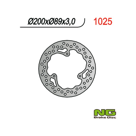 NG, přední brzdový kotouč, KTM 65 SX '98-'14 (200X89X3) (3x6,5mm)