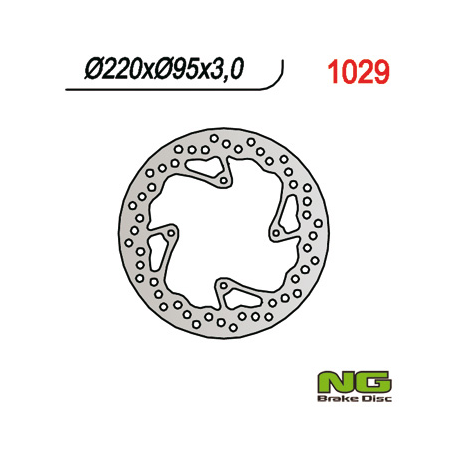 NG, přední brzdový kotouč, KTM 85 SX '03-'15 (220X95X3) (4X6,5mm)