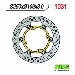 NG, přední brzdový kotouč, Kawasaki KXF 250/450 '03-'14 (250X109X3) (4X9,5mm) plovoucí