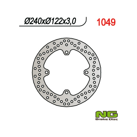 NG, zadní brzdový kotouč, Suzuki RMZ 450 '05-'20, Honda CR 125 '98-'99, CR 250 '97-'01, RMZ 250 '07-'20 (240X122X4)(4X10,5mm)