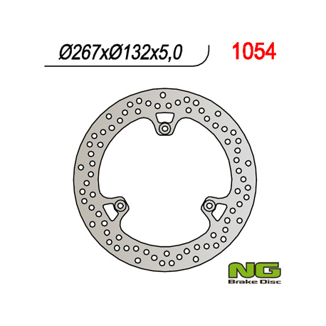 NG, zadní brzdový kotouč, Yamaha YP 400 MAJESTY '04-'13 (267X132X5) (3X8,5mm)
