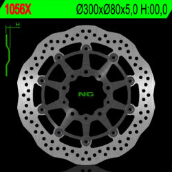 NG, přední brzdový kotouč, Kawasaki ZX6R '05-'16, ER6F/N '06-'17, KLE 650 VERSYS '07-'15, Z750, Z1000,ZX10R (300X80X5) (5X10,5mm