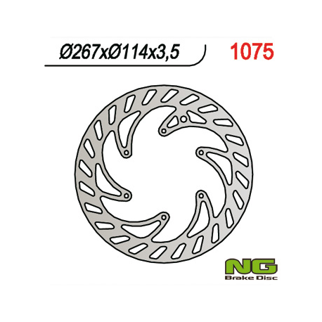 NG, přední brzdový kotouč, CPI 50 SUPERMOTO '05-'08 (prům. 267mm) (267X-X3,5)(6X6,5mm)