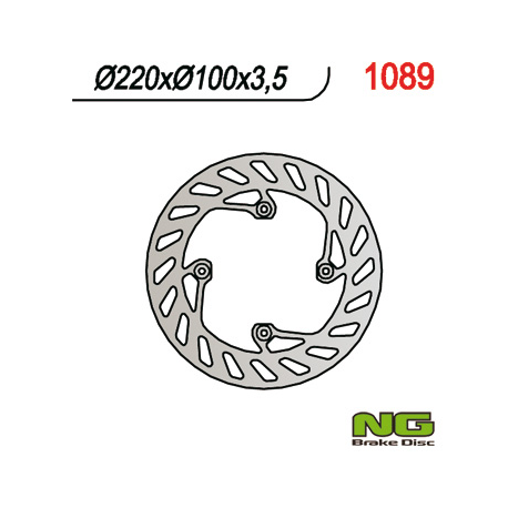 NG, zadní brzdový kotouč, Beta 50/125 SM/ ENDURO '06-12 (220X100X3,5) (4X6,5mm)