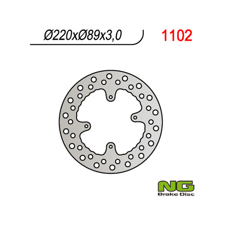 NG, přední brzdový kotouč, Honda CR 80/85,CRF150R '07-'21 (220X88X3)(4X6,50mm)