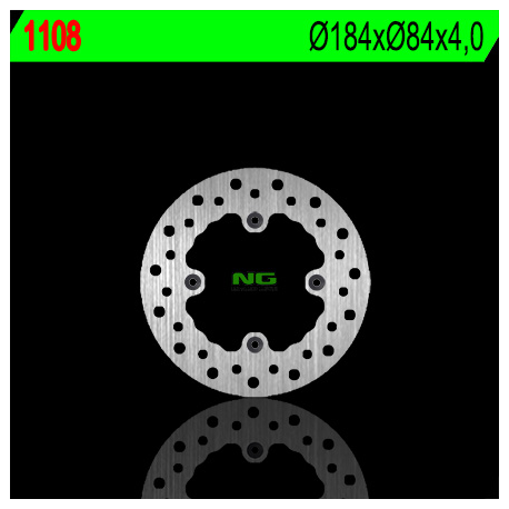 NG, zadní brzdový kotouč, Kawasaki KX 80 '84-'99 (184X84X4) (4X6,5mm)