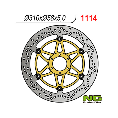 NG, přední brzdový kotouč, Honda CBR 1100 XX '97-'98 (310X58X5) (6X6,5mm)