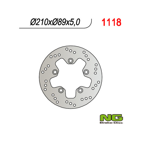 NG, zadní brzdový kotouč, Suzuki AN 400 '05-'19 AN 250 BURGMAN '07-'08 (210X89X5) (5X10,5mm)