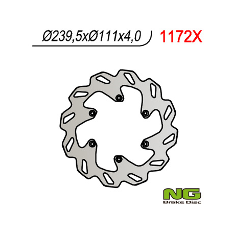 NG, zadní brzdový kotouč, KTM 690/950/990 '06-'15 (240X111X4) (6X6,5mm)