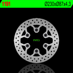 NG, zadní brzdový kotouč, HYOSUNG GT 125/250/650 (230X87X4,2) (6X10,5mm)