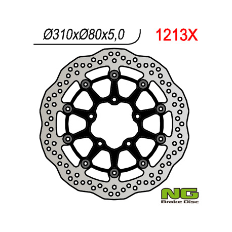 NG, přední brzdový kotouč, Kawasaki ZX6R 636 13-16, Z800 12-16, ZX10R 08-15, Z1000 15-16, ZZR1400 06-16, GTR1400 07-16, ZX14 07-