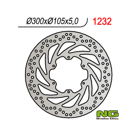 NG, přední brzdový kotouč, BMW F 650 GS/X (300X105X5), F 800GS '13-'16 (6X6,5mm)