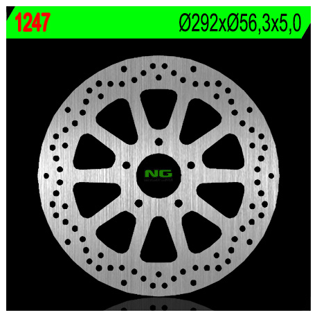 NG, zadní brzdový kotouč, Harley Davidson 750/883/1200/1340/1450/1584/1690 (292X56,3X5) (5X10,5mm)