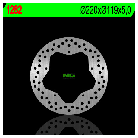 NG, zadní brzdový kotouč, BMW S 1000 R/RR '09-'15 (220X119X5) (5X6,6mm)