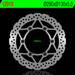 NG, přední brzdový kotouč, Kawasaki EX 250R NINJA 07-14 (290X130X5) (6X10,5mm) WAVE