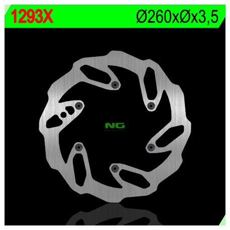 NG, přední brzdový kotouč, Beta RR ENDURO 250/300 '12-'19, 4T 390/400/430/450/480/498 (260X-X3,5) WAVE 6 otvorů