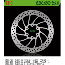 NG, přední brzdový kotouč, KTM 125/200 DUKE '11-'13, 390 DUKE '13-'14 (280X60,5X4,0) (6X8,5mm)